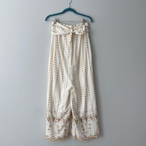 Anthropologie Strapless Eyelet Jumpsuit